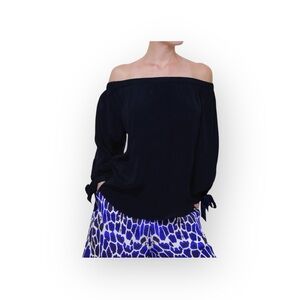 new Shahida Parides ❤︎︎ Off the Shoulder Silk Ties Top ❤︎︎ Caviar Black ❤︎︎ M L